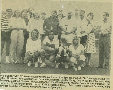 Clubmeisterschaft Gruppenbild 1985-1